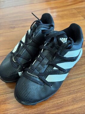 adidas youth kids Black and White Soccer football Cleats size 13k